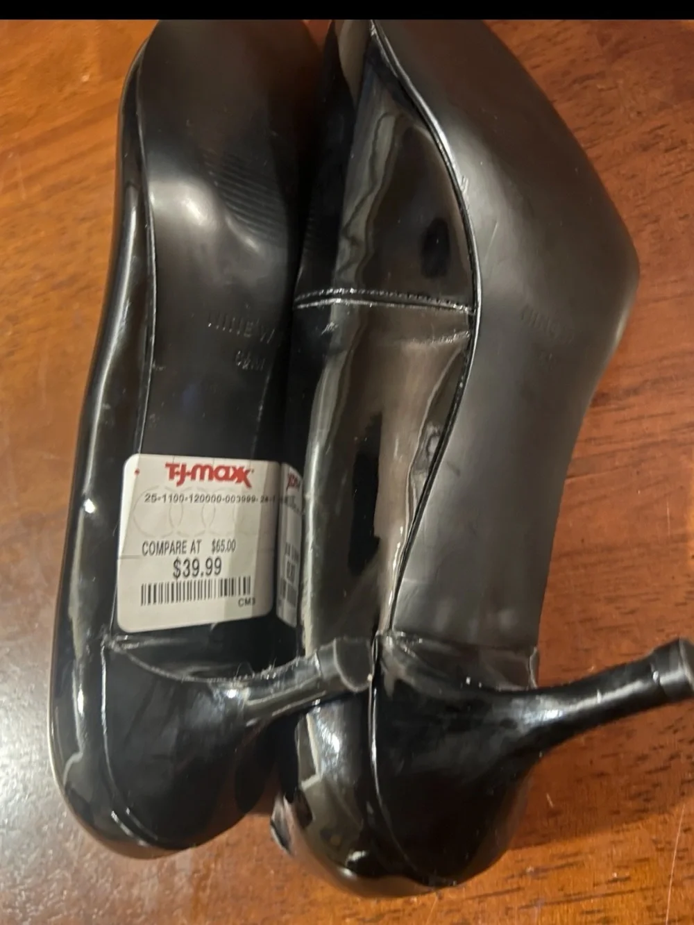 Nine West Black Patent Leather Pointed Toe Pumps Heels Women’s 6.5 Classic